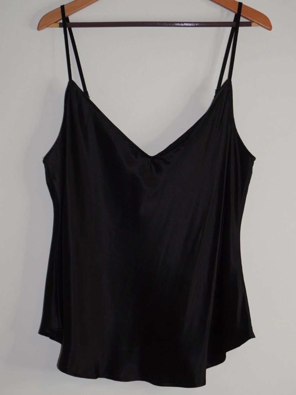 Reformation Black 100% Silk Tank Top Size: 1X Neutral Adjustable Straps